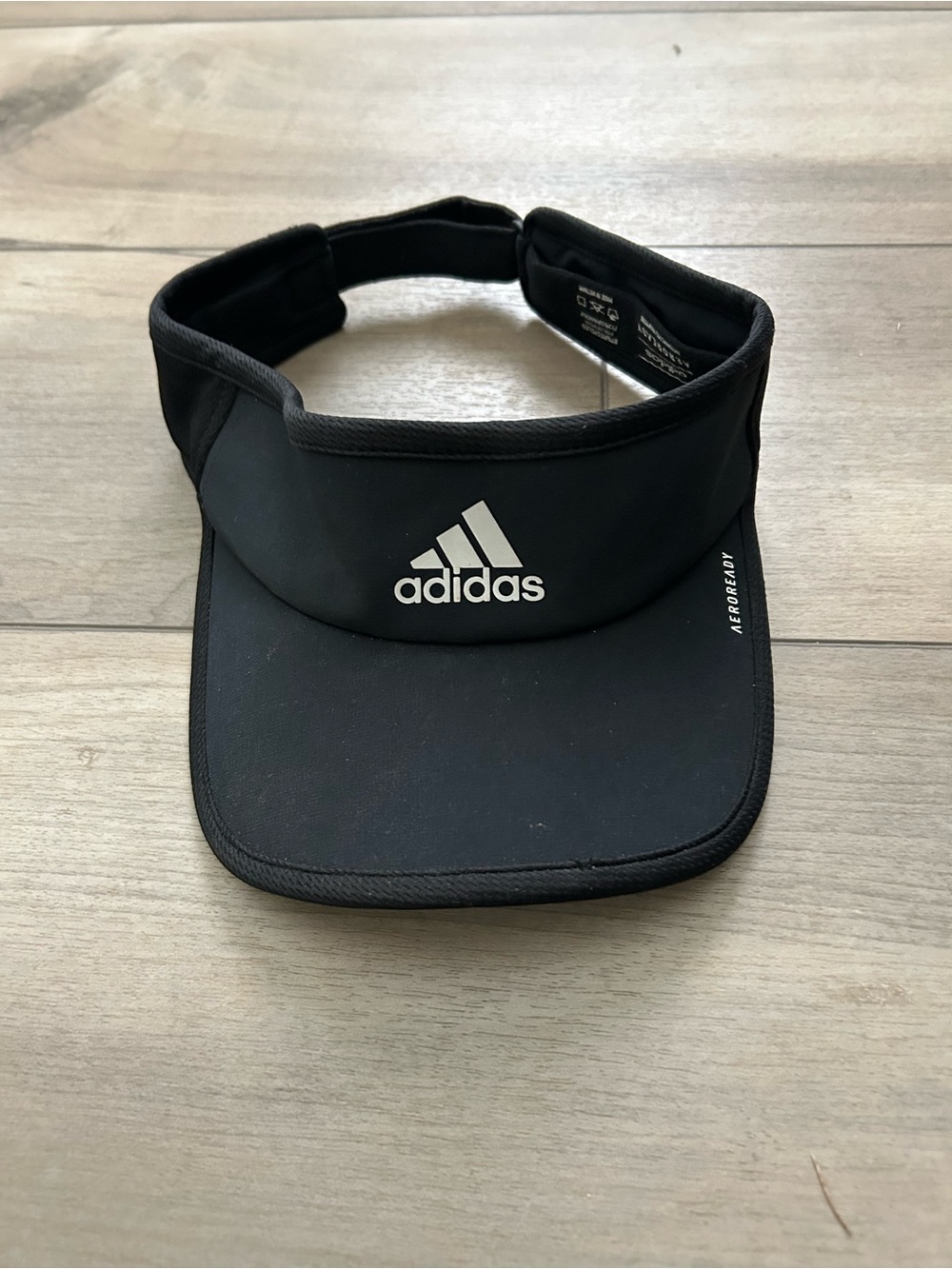 adidas Black Performance Visor with White Logo